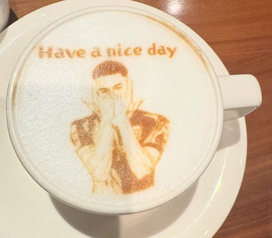 Lingard on cappucino
